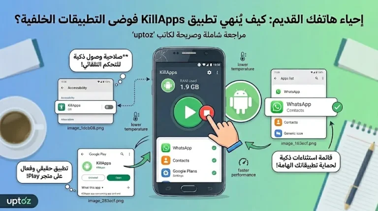 مراجعة تطبيق KillApps - كيف أنقذت هاتفي من التهنيج المستمر بضغطة واحدة؟ (تجربتي)