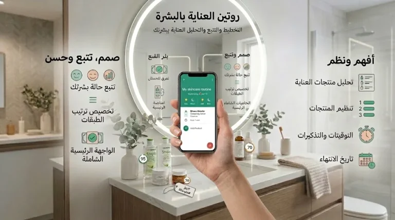 تطبيق روتين العناية بالبشرة - هل يغنيك عن طبيب الجلدية أم مجرد منظم ذكي؟
