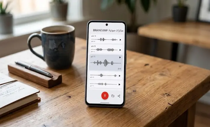 تطبيق Voice Memos – Braindump – كيف تحول أفكارك العشوائية إلى نصوص منظمة بالذكاء الاصطناعي؟