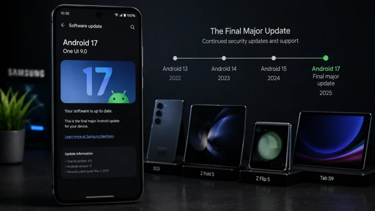 نهاية الطريق تقترب.. نظام Android 17 سيكون آخر تحديث رئيسي لـ19 جهازاً من سامسونج