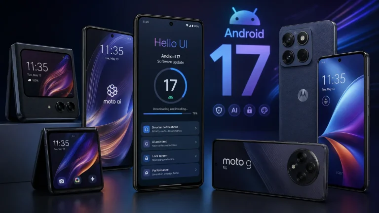 موتورولا تكشف هواتفها المؤهلة لتحديث Android 17.. أكثر من 50 جهازاً ومزايا ذكاء اصطناعي جديدة