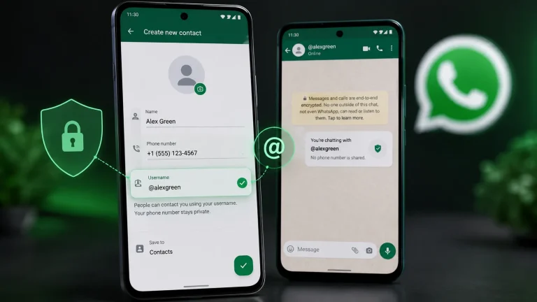 واتساب تضيف حقل «اسم المستخدم» عند إنشاء جهات اتصال جديدة